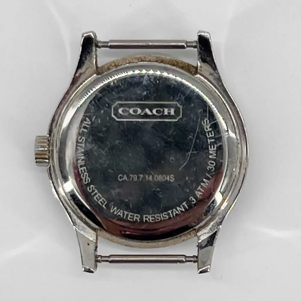 Coach Women’s Watch Silver Tone Crystal Bezel Signature C Dial